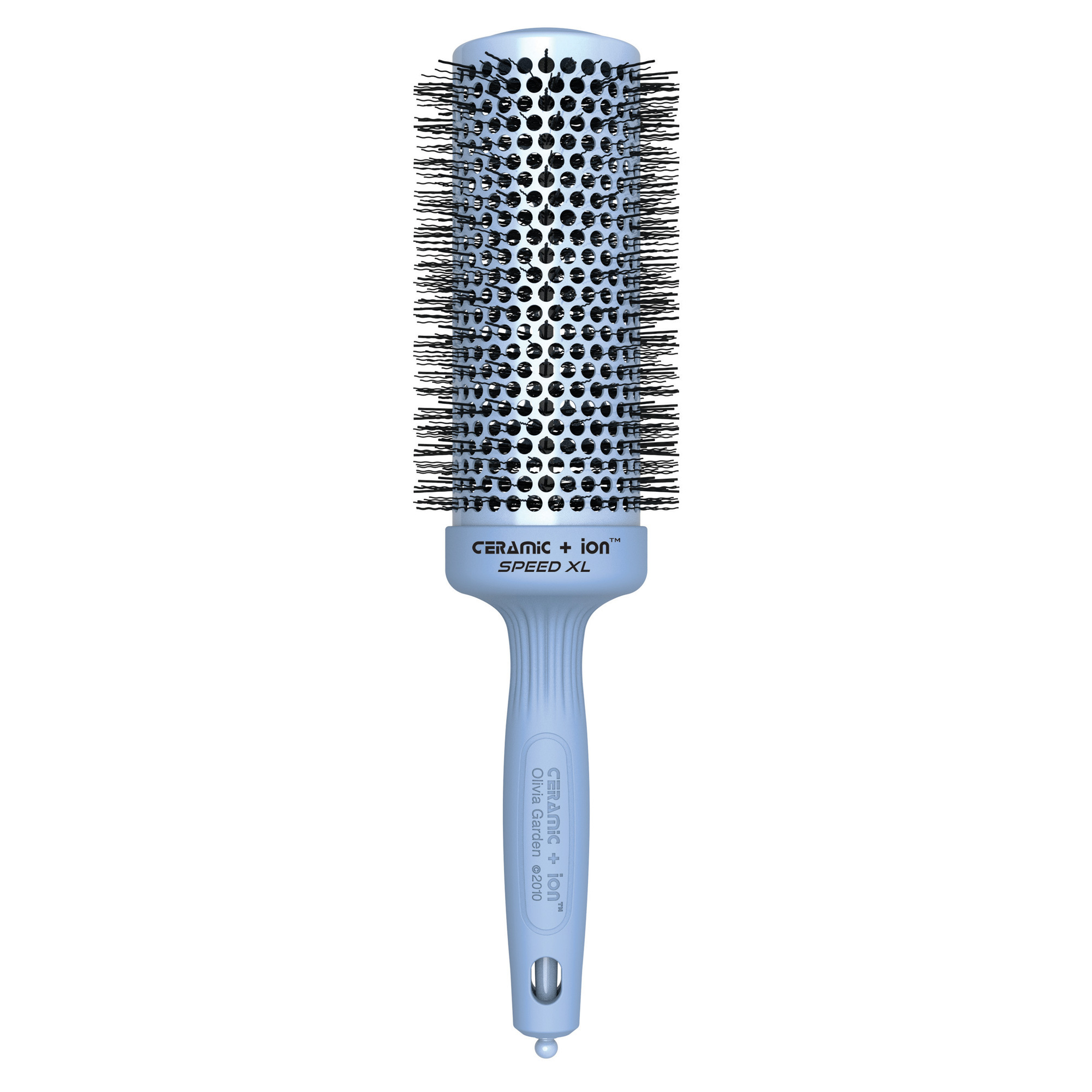 Olivia Garden Blossom Ceramic Ion 2-1/8" Thermal Round Brush - Blue